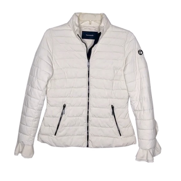 TAHARI Cream Tara Puff Jacket Size Small - Picture 9 of 9